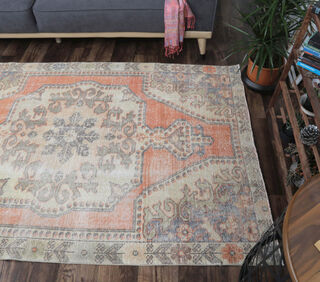 Aliza - Oriental Medallion Turkish Vintage Rug - Thumbnail