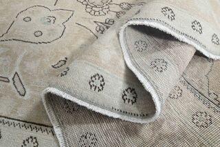 Antique Hand-Knotted 10x13 Brown Persian Rug - Thumbnail