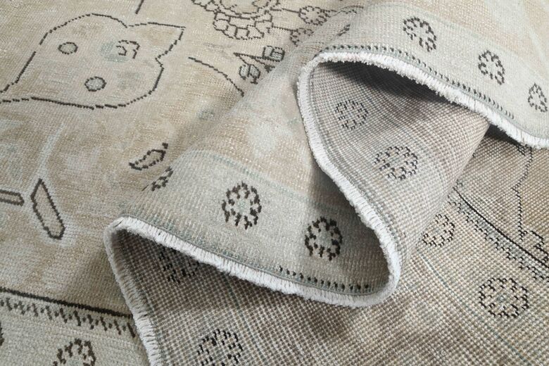 Antique Hand-Knotted 10x13 Brown Persian Rug