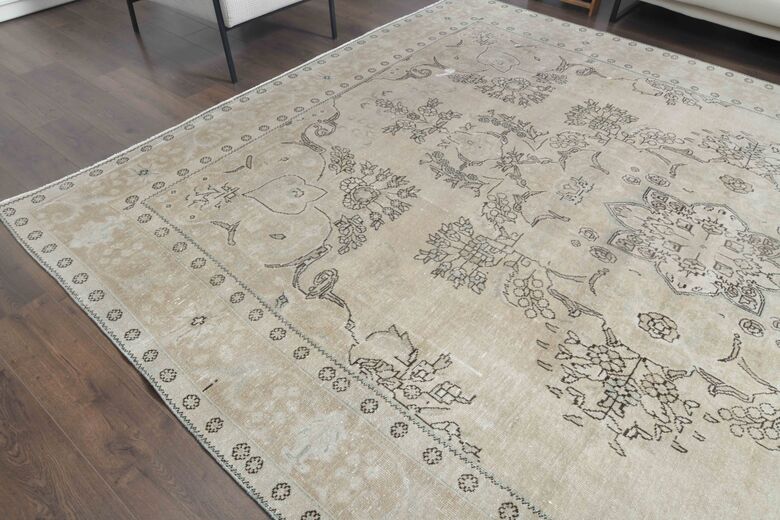 Antique Hand-Knotted 10x13 Brown Persian Rug