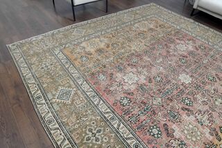 Rare Persian Vintage Woven Wool Rug - Thumbnail