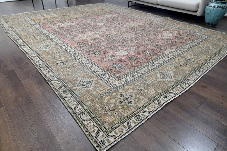 Rare Persian Vintage Woven Wool Rug