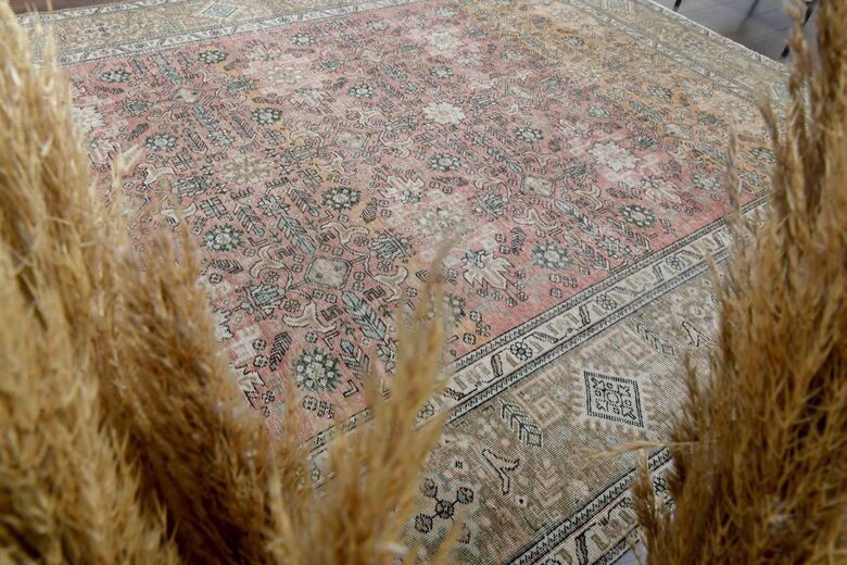 Rare Persian Vintage Woven Wool Rug