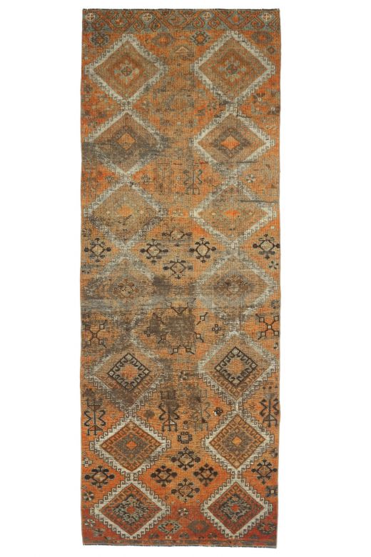 Tribal Antique Anatolian Hallway Runner Rug