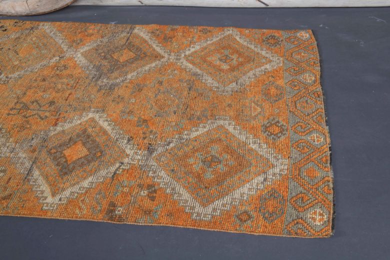 Tribal Antique Anatolian Hallway Runner Rug