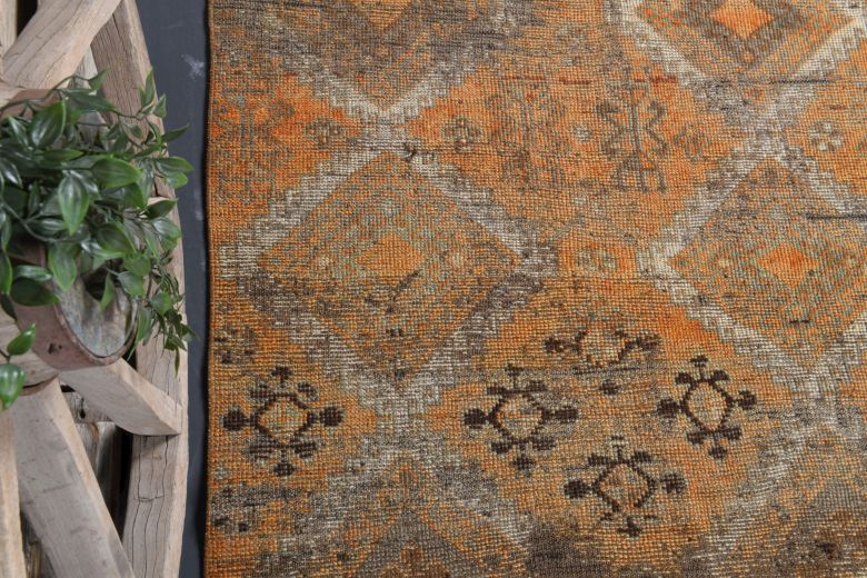 Tribal Antique Anatolian Hallway Runner Rug