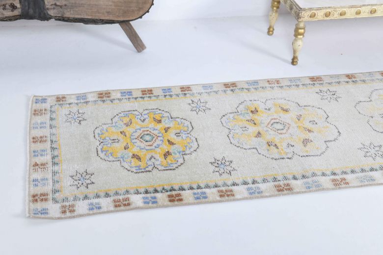 White Antique Runner Rug