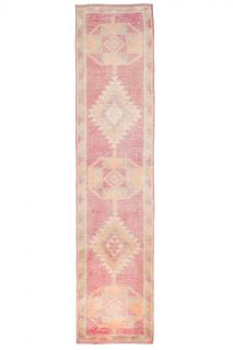 Antique Hand-Knotted Vintage Runner Rug - Thumbnail