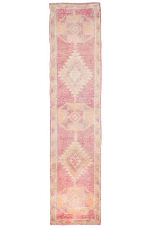 Antique Hand-Knotted Anatolian Runner Rug