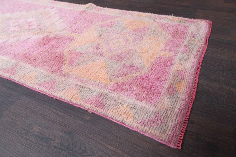 Antique Hand-Knotted Vintage Runner Rug