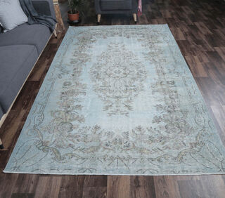 Aurelia - Turquoise Vintage Rug - Thumbnail