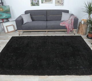 Ayperi - Black Vintage Rug - Thumbnail