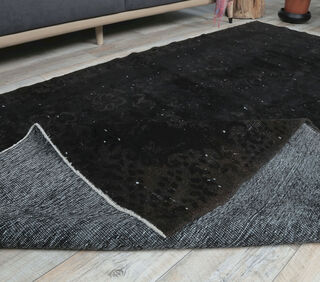 Ayperi - Black Vintage Rug - Thumbnail