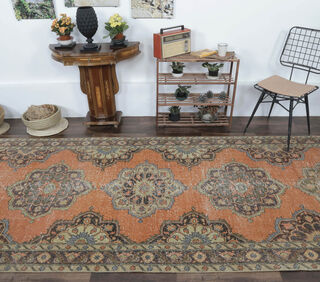 Beatrice - Turkish Oriental Runner Rug - Thumbnail