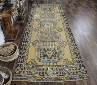 Belgu - Yellow Runner Rug - Thumbnail