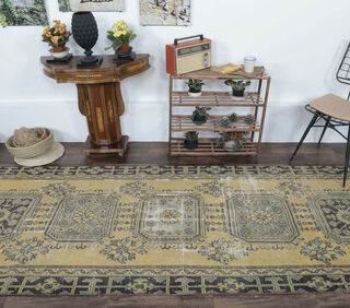 Belgu - Yellow Runner Rug - Thumbnail