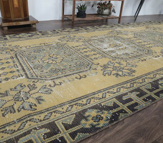 Belgu - Yellow Runner Rug - Thumbnail