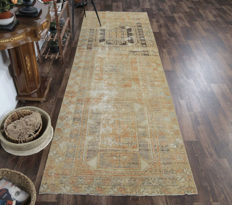 Bercin - Distressed Colorful Runner Rug