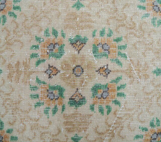 Besime - Small Floral Turkish Rug - Thumbnail