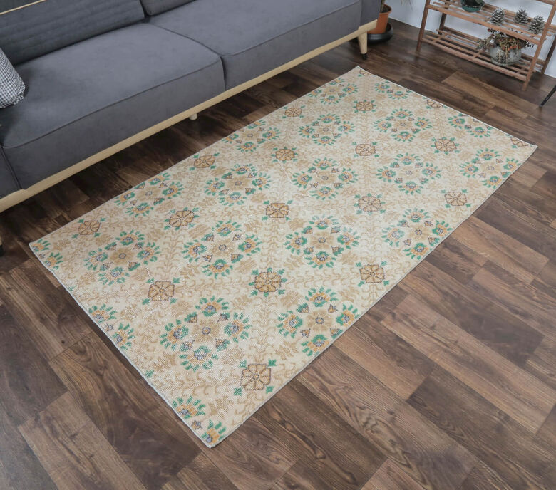 Besime - Small Floral Turkish Rug