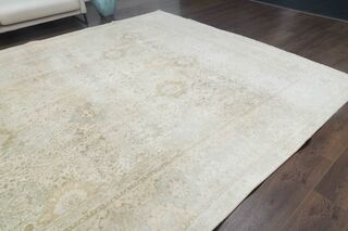 Bohemian Hand-Knotted 10x13 Beige Persian Rug - Thumbnail