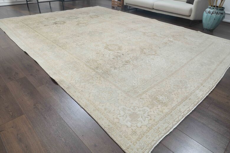 Bohemian Hand-Knotted 10x13 Beige Persian Rug