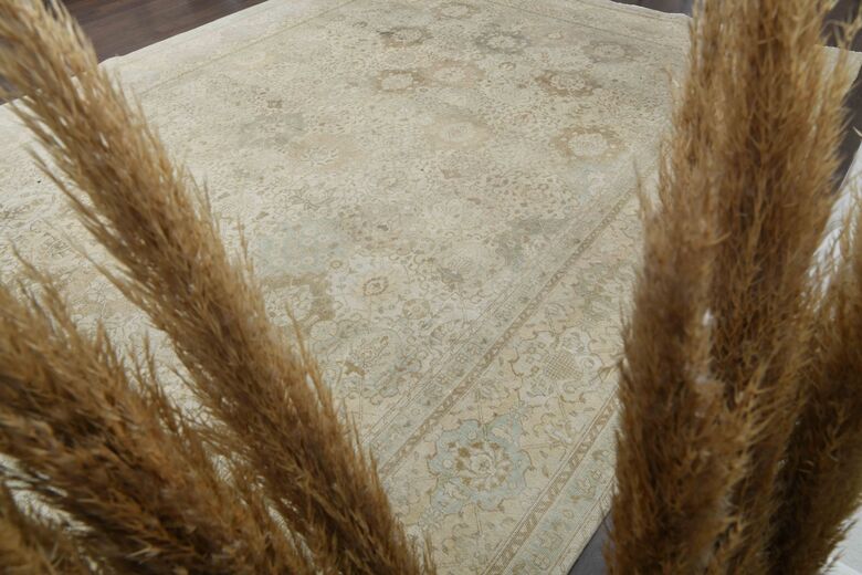 Bohemian Hand-Knotted 10x13 Beige Persian Rug