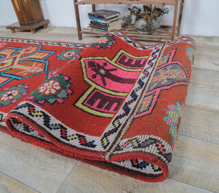 Buse - Kurdish Herki Runner Rug - Thumbnail