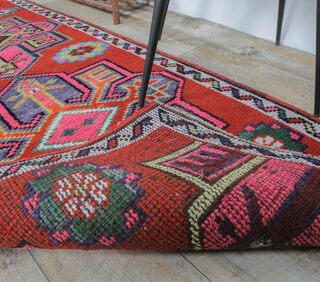 Buse - Kurdish Herki Runner Rug - Thumbnail