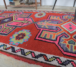 Buse - Kurdish Herki Runner Rug - Thumbnail