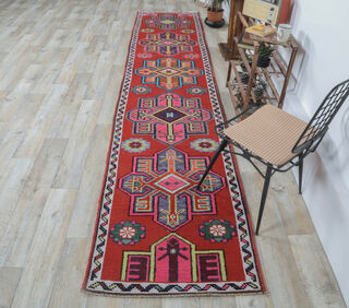 Buse - Kurdish Herki Runner Rug - Thumbnail