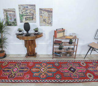 Buse - Kurdish Herki Runner Rug - Thumbnail