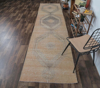 Cacak - Faded Orange Runner Rug - Thumbnail