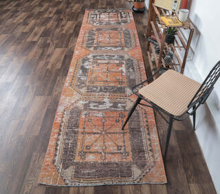 Candash - Oushak Vintage Runner Rug - Thumbnail