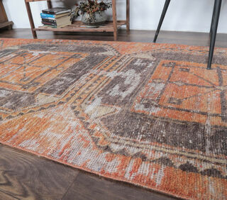 Candash - Oushak Vintage Runner Rug - Thumbnail