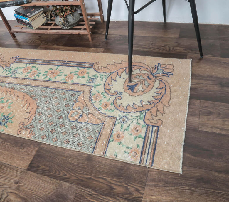 Cokramayul - Rose Gold Half Rug Vintage Runner