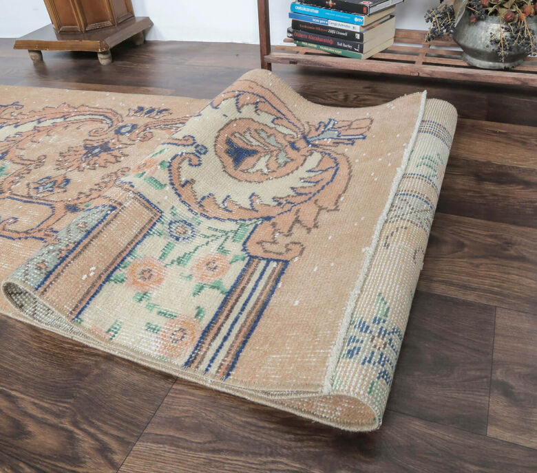 Cokramayul - Rose Gold Half Rug Vintage Runner