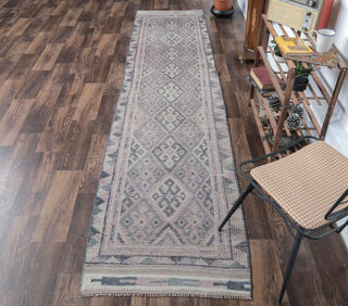 Dilani - Pastel Purple Vintage Runner Rug - Thumbnail