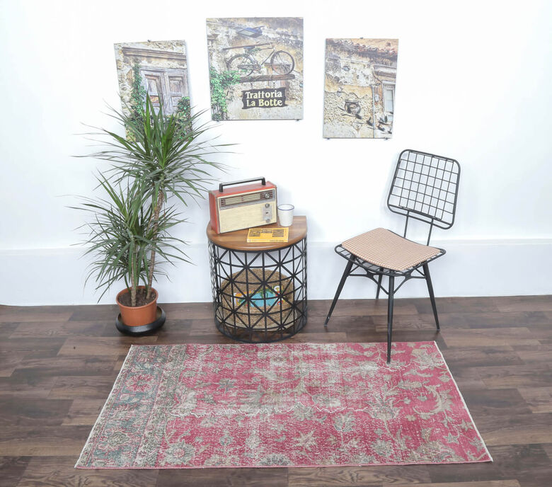 Dora - Botanic Red Vintage Rug