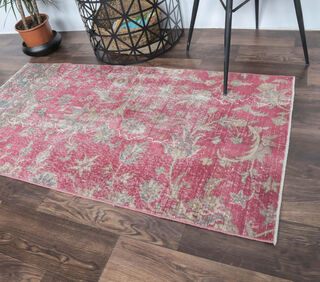 Dora - Botanic Red Vintage Rug - Thumbnail