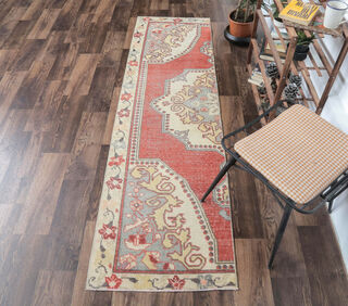 Emery - Vintage Handmade Oriental Runner - Thumbnail