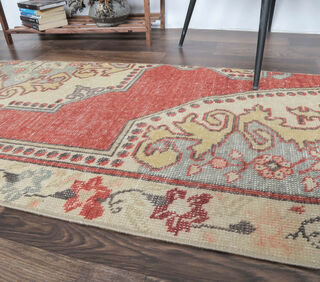 Emery - Vintage Handmade Oriental Runner - Thumbnail