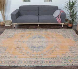 Erin - Faded Orange Vintage Area Rug - Thumbnail