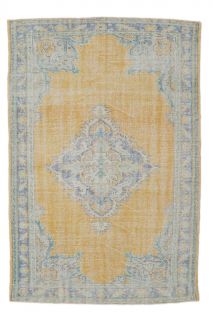 Erke - Orange Yellow Vintage Area Rug - Thumbnail