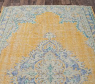 Erke - Orange Yellow Vintage Area Rug - Thumbnail