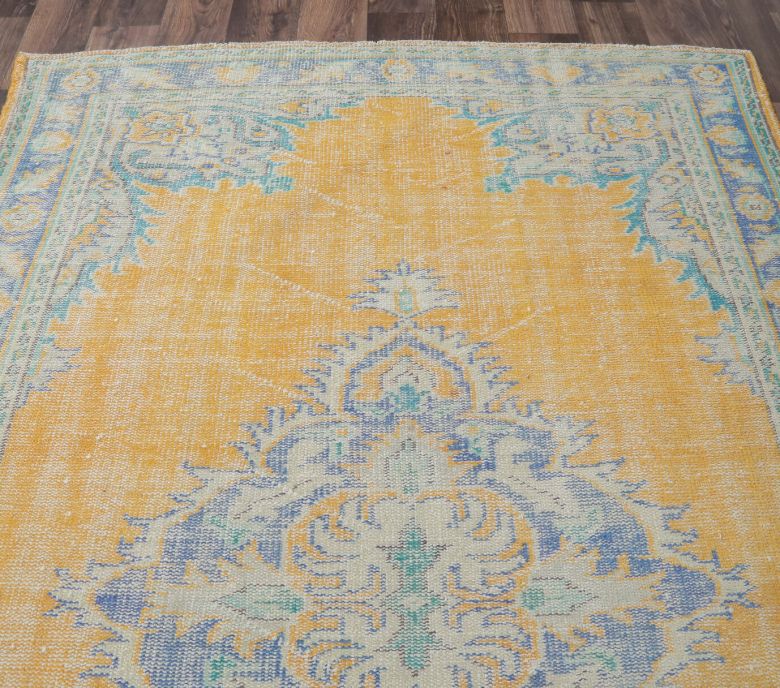 Erke - Orange Yellow Vintage Area Rug