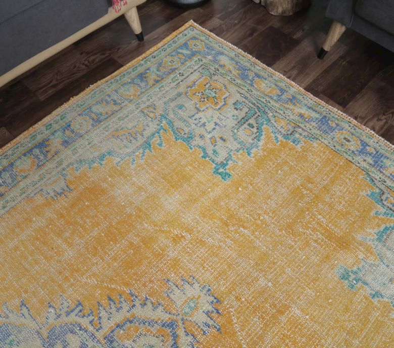 Erke - Orange Yellow Vintage Area Rug