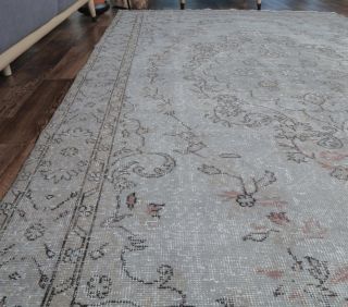 Esenbike - Gray Oriental Vintage Rug - Thumbnail