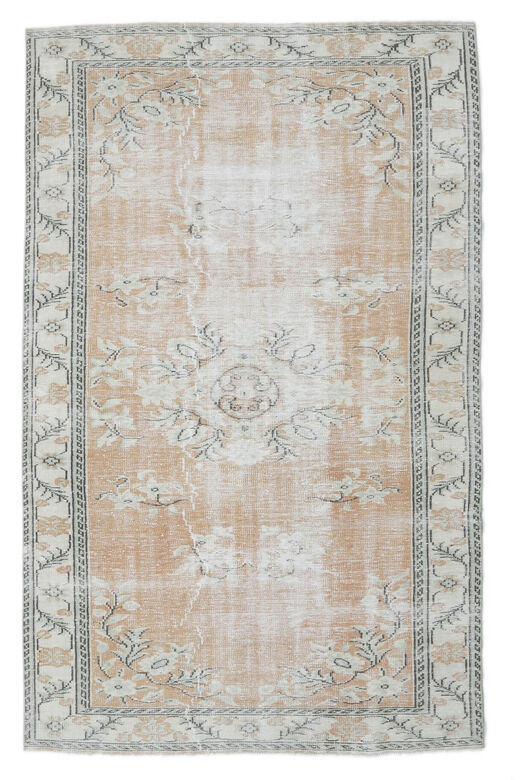 Etil - Faded Orange Boho Chic Vintage Rug