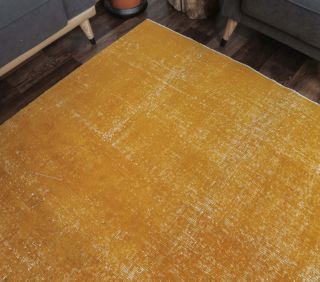 Eudora - Orange Overdyed Vintage Rug - Thumbnail